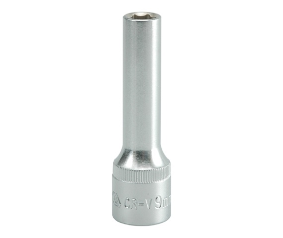 Nasadka długa 6-KĄTNA chromowana 1/2'' 9mm
