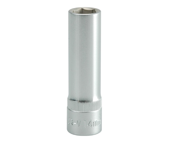 Nasadka długa 6-KĄTNA chromowana 1/2'' 14mm