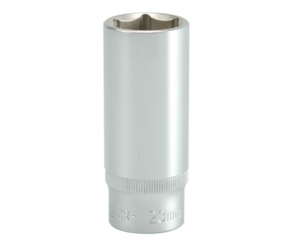 Nasadka długa 6-KĄTNA chromowana 1/2'' 23mm
