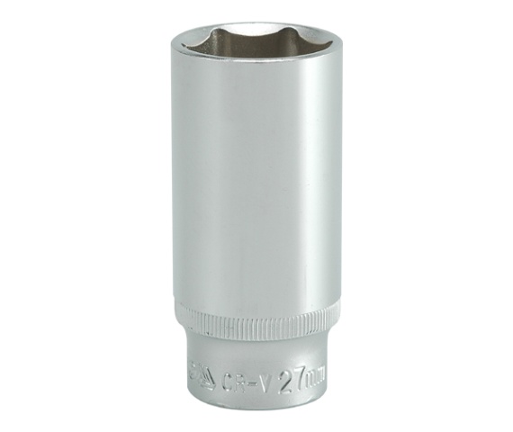 Nasadka długa 6-KĄTNA chromowana 1/2'' 27mm