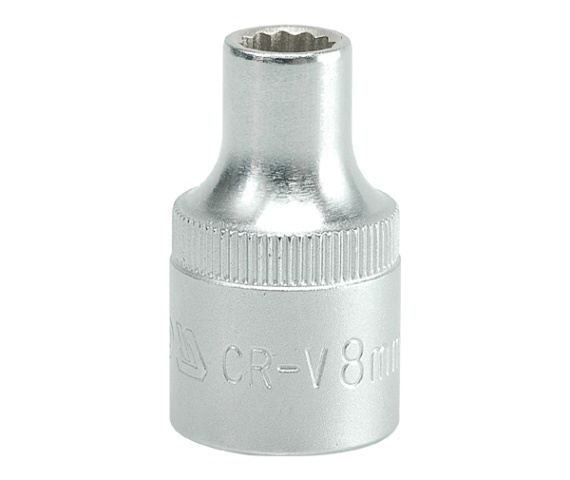 Nasadka krótka 12-KĄTNA chromowana 1/2'' 10mm