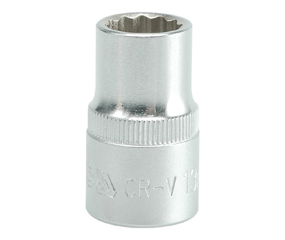 Nasadka krótka 12-KĄTNA chromowana 1/2'' 13mm