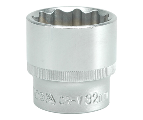 Nasadka krótka 12-KĄTNA chromowana 1/2'' 32mm
