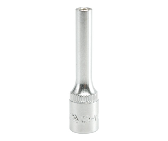 Nasadka długa 6-KĄTNA chromowana 1/4'' 6mm