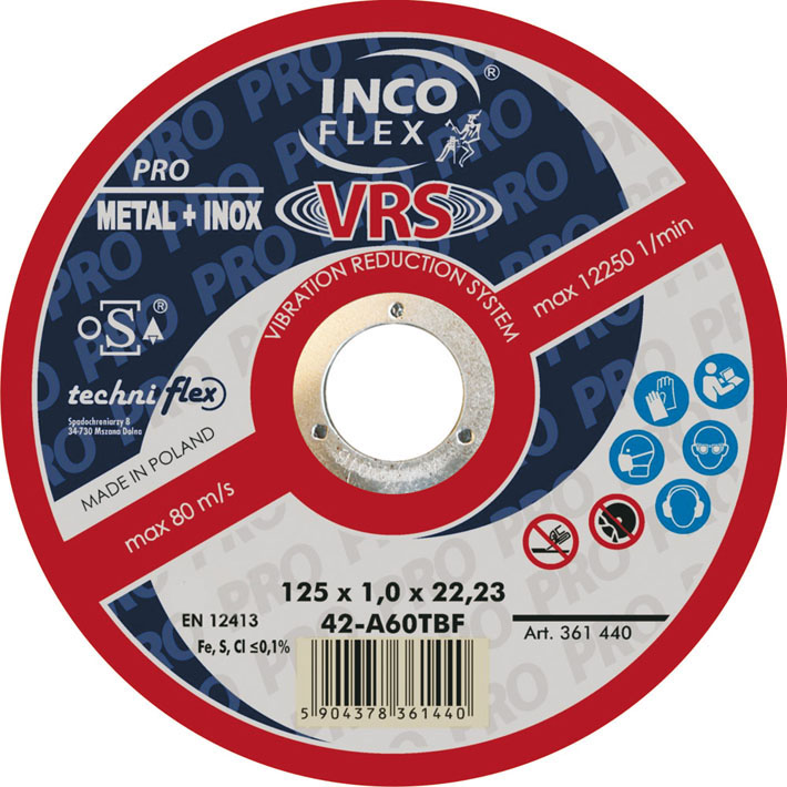Tarcza wypukła T27 125*1.6*22 A46TBF-VRS