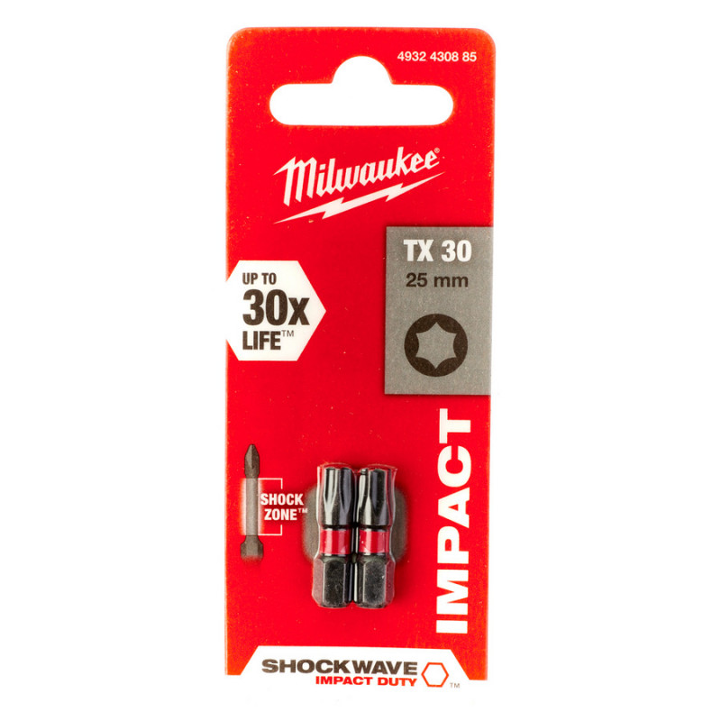 Bit, grot, końcówka torx TX30 25mm 2 szt.