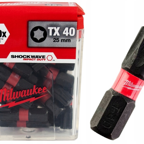 Bit, grot, końcówka torx TX40 25mm 25 szt.