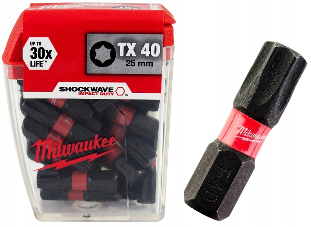 Bit, grot, końcówka torx TX40 25mm 25 szt.