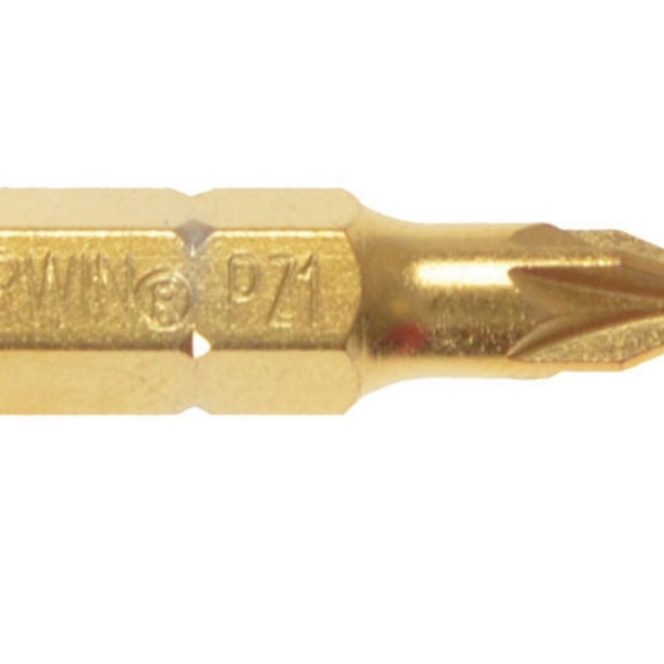 Grot typu pozidriv tin-tytanowy 1/4' 25mm komplet 10 szt PZ1