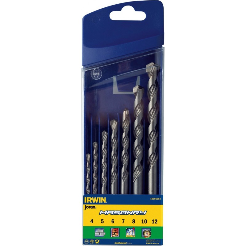 Komplet wierteł do betonu masonry 7 sztuk 4-12mm