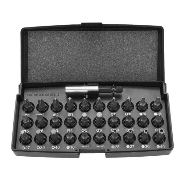 Końcówki wkrętakowe z uchwytem 1/4'' 30 sztuk