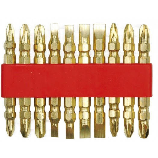 Końcówki srubokrętowe 10 sztuk 66112 gold