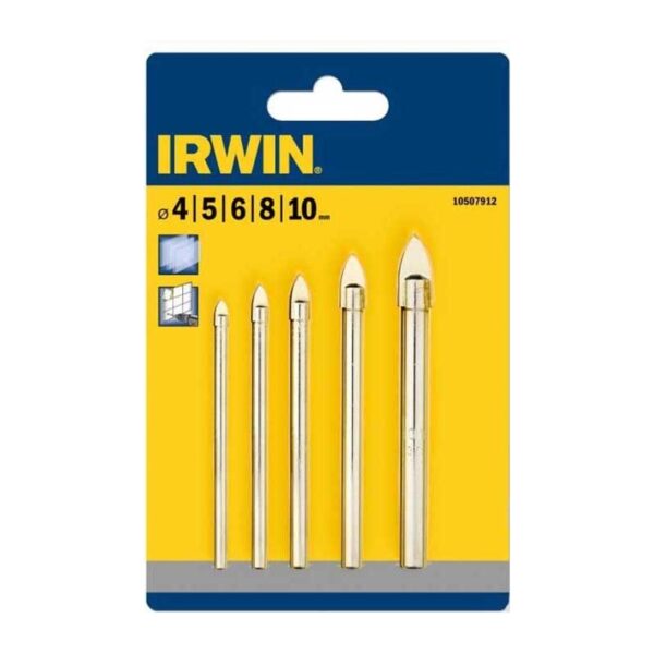 Zestaw wierteł do szkła i płytek 5 szt. (4,5,6,8,10 MM)