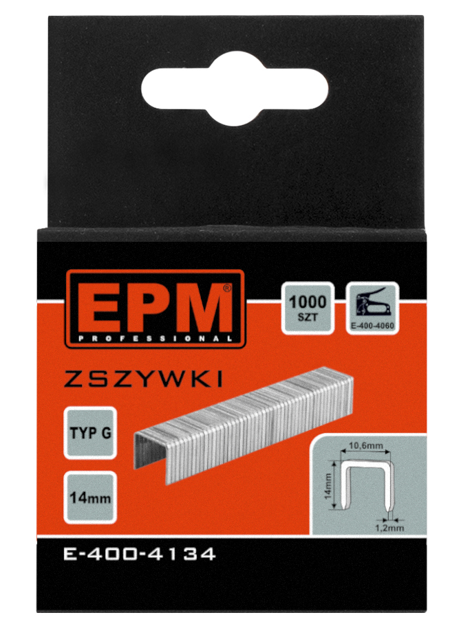 Zszywki TYP G 1000szt 10.6mm*1.2mm 14mm