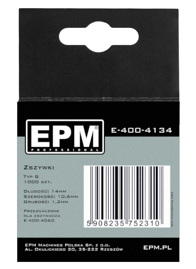 Zszywki TYP G 1000szt 10.6mm*1.2mm 14mm