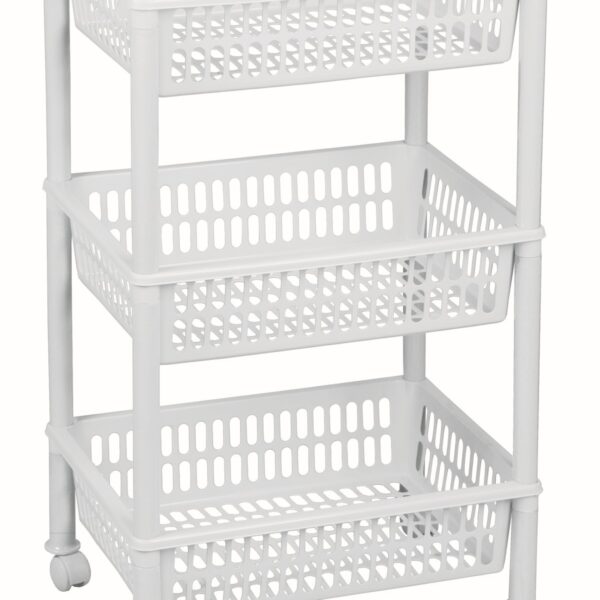Regał, stojak trolley jumbo ECO, biały