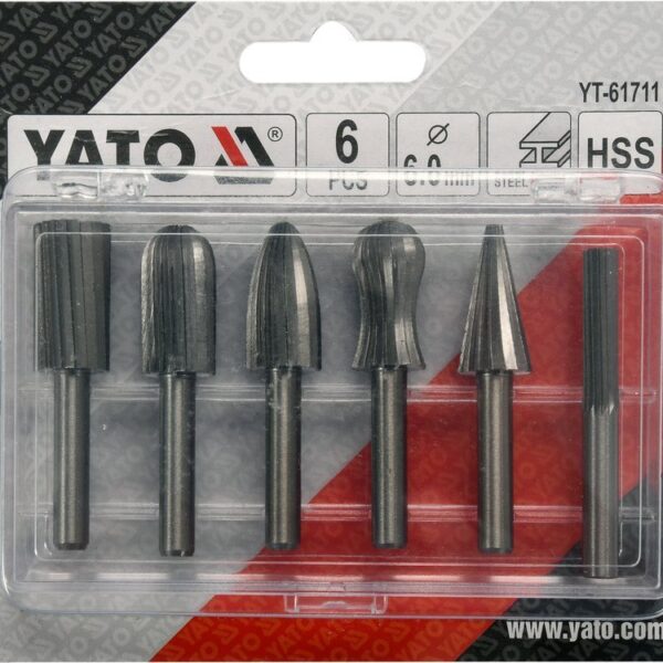Frezy trzpieniiowe do metalu FI 6mm 6 szt.