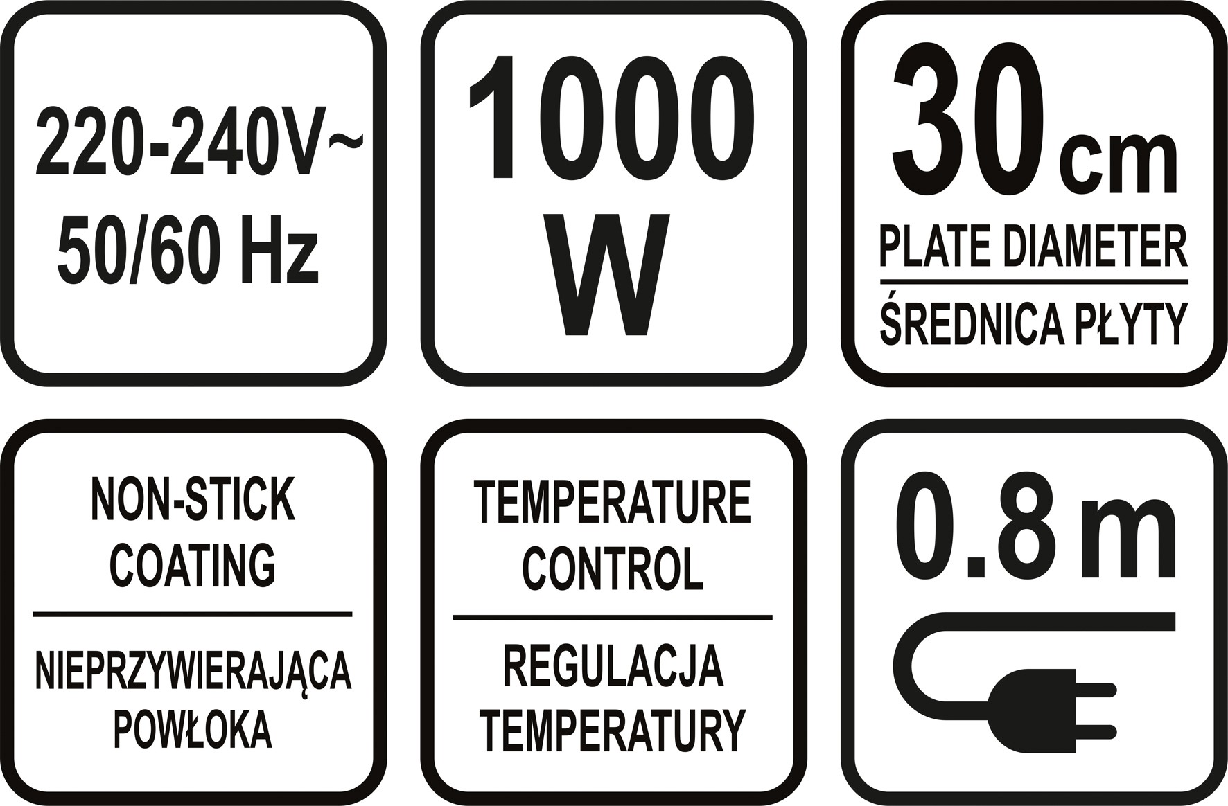 Naleśnikarka 1000W 30cm