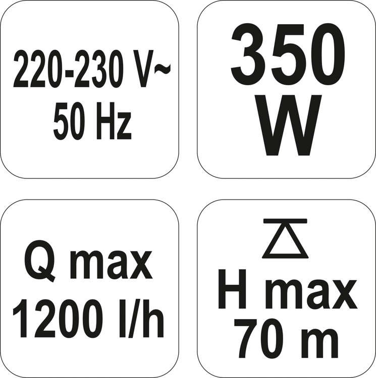 Pompa membranowa - głębinowa zatapialna 350W 79944