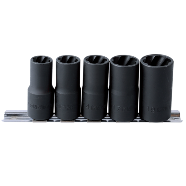 Zestaw 5 nasadek 1/2'' do uszkodzonych śrub 12-19 mm