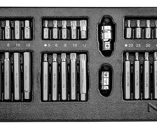 Końcówki wkrętakowe 30-75 mm zestaw 40 sztuk wkładka