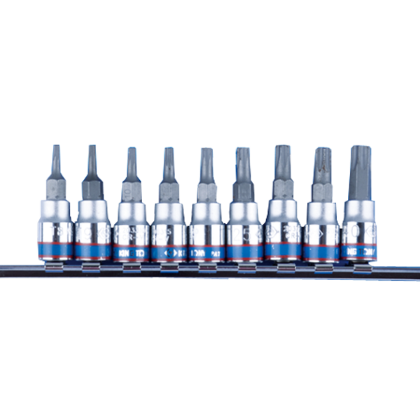 kpl. nasadek 1/4'' torx 9 sztuk T8-T40