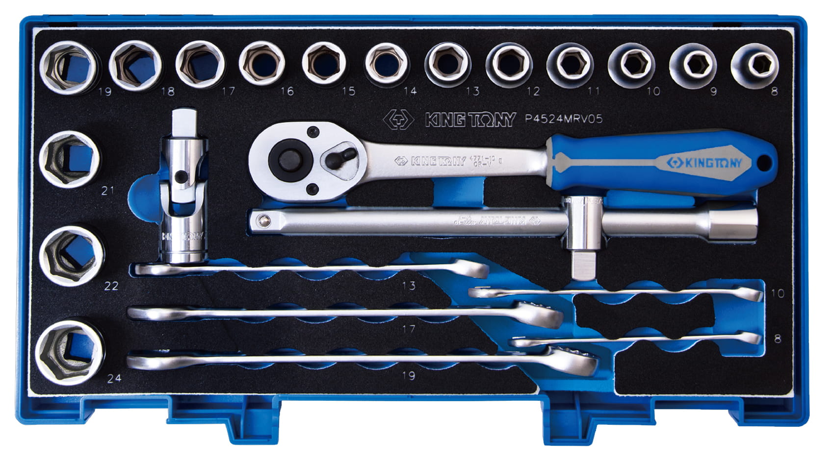 Komplet nasadek 1/2'' 8-24mm 24 sztuki
