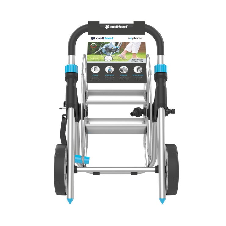 Wózek na WĄŻ metalowy explorer 60M 1/2 '