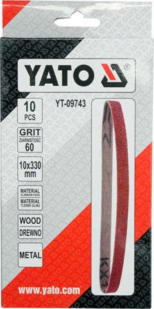 Taśma ścierna bezkońcowa 10szt P60 10*330mm