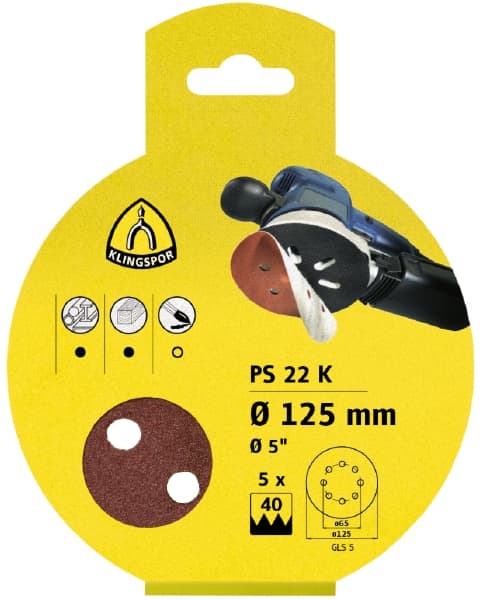 Krążek przyczepny 125mm PS22K GLS5 GR.60 KPL.5szt 241625