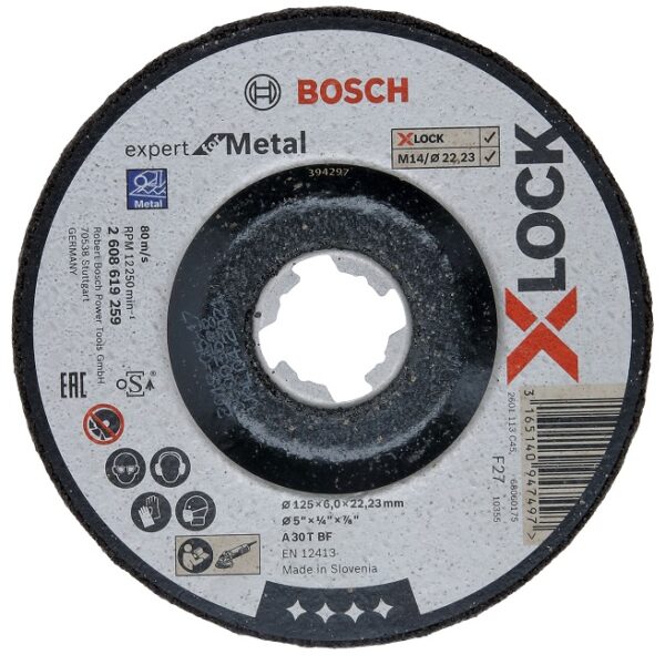 Tarcza szlifierska x-lock expert FOR metal 125*6*22.23