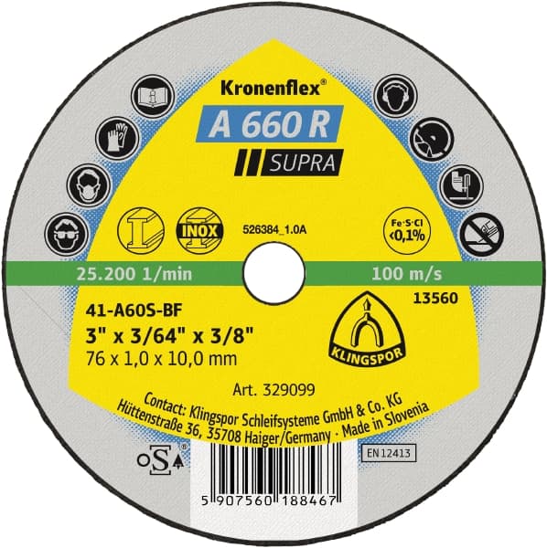 Tarcza płaska A660R T1A 50*1*10mm 329097