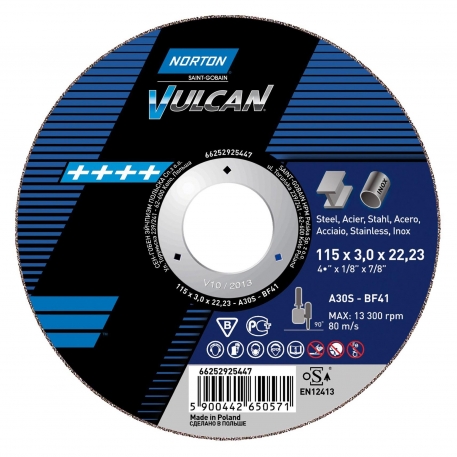 Tarcza do metalu vulcan 125*1.6*22.23