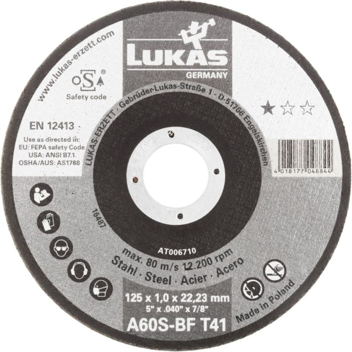 Tarcza płaska T1A 125*1.0*22 A60S-BF premiumflex