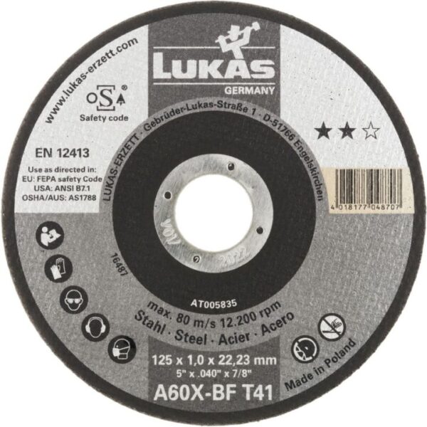 Tarcza płaska T1A 125*1.0*22 A60X-BF promax best life