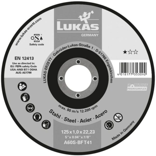 Tarcza płaska T1A 115*2.5*22 A24R-BF best life