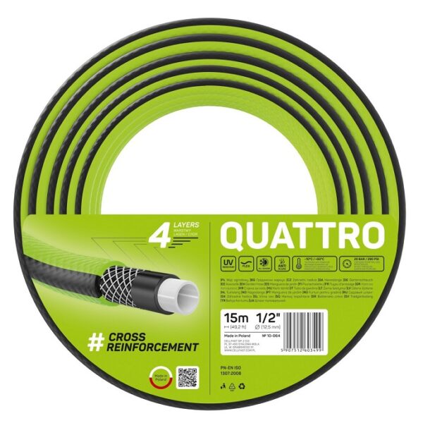 Wąż ogrodowy quattro 1/2'' 15M