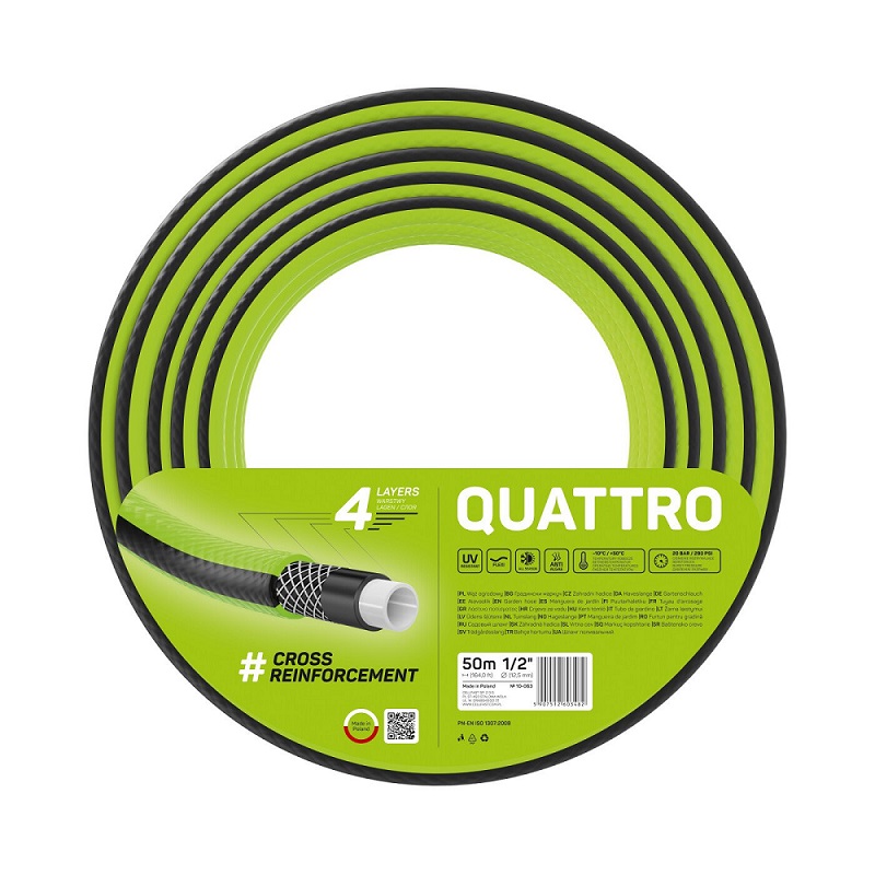 Wąż ogrodowy quattro 1/2'' 50M
