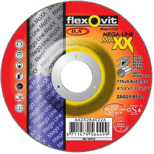Tarcza tnąca inox 125*0.8 T42 ZA60Y T42 FMX
