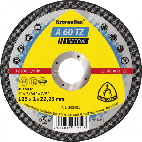 Tarcza płaska A60TZ T1A 115*1.0*22 202400