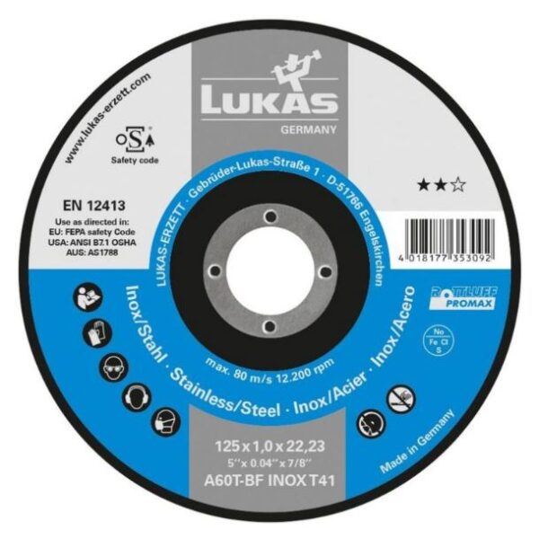 Tarcza płaska T1A 230*1.9*22 A46X-BF promax inox best life