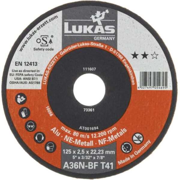 Tarcza płaska T1A 125*1.0*22 A60N-BF promax aluminium