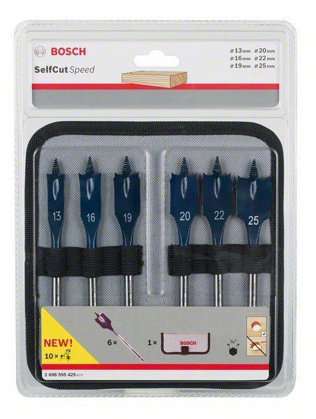 Zestaw wierteł 6-SZT self CUT speed 13,16,19,20,22,25