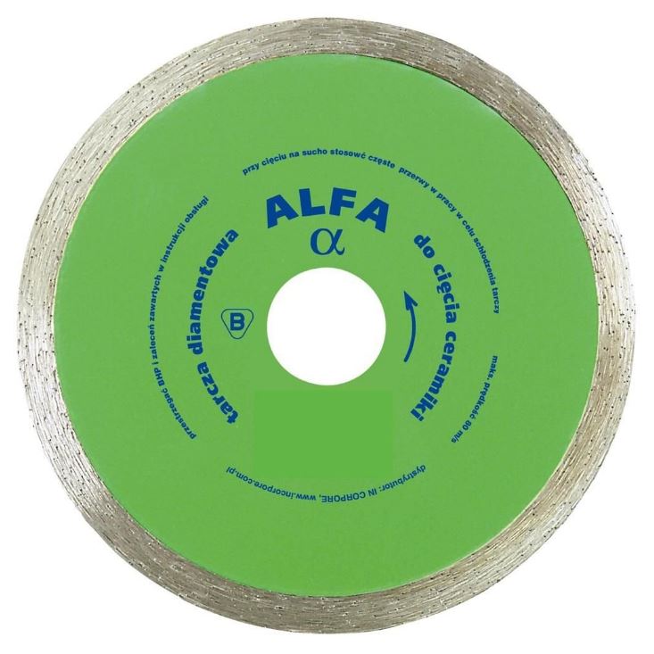 Tarcza diamentowa gładka do glazury alfa 350mm