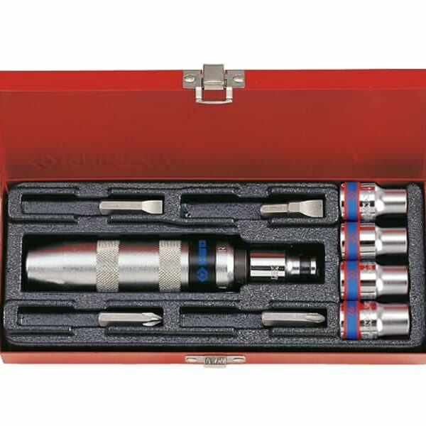 Wkrętak udarowy + bity 5/16 6CZ.+NASADKI 8-14 MM, 10CZĘŚCI