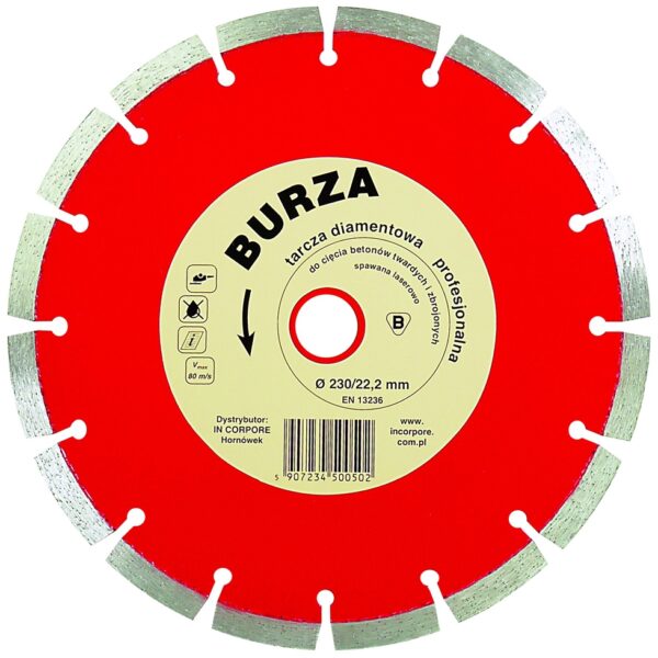 Tarcza diamentowa segmentowa burza 125mm