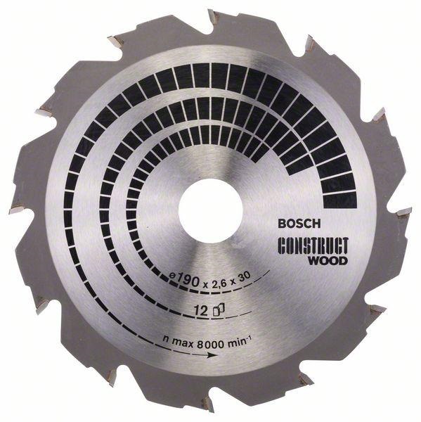 Piła tarczowa H construct wood 190*2,6*30Z12