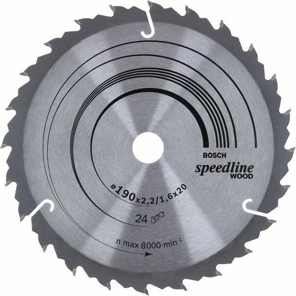 Piła tarczowa H speedline 190*2,4*20/16Z24