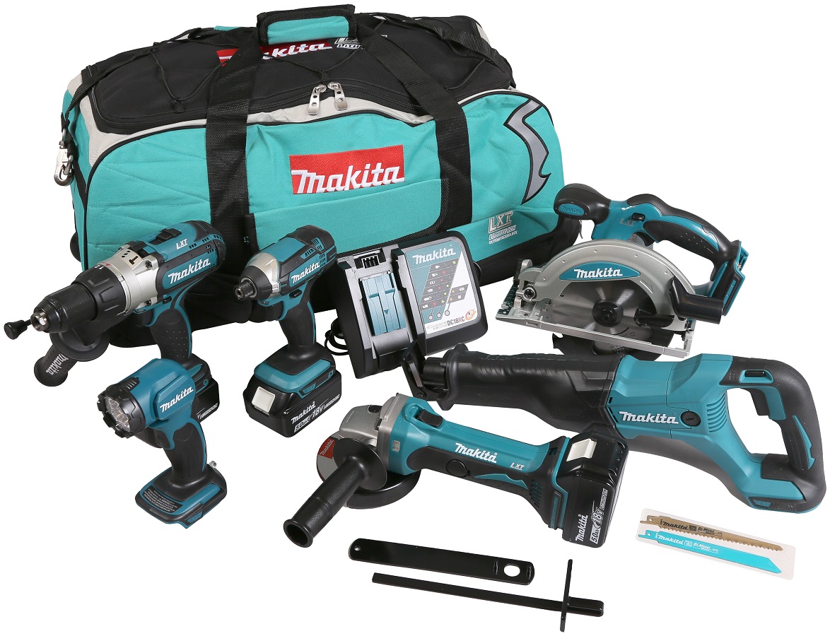 Zestaw combo 18V DTD152+DHP451+DSS610+DGA452+DJR186+DML815