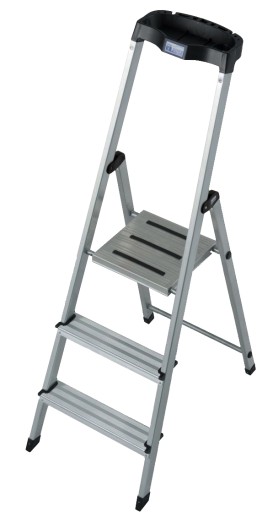 Drabina aluminiowa wolnostojąca safety 3 szczeble